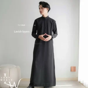 প্রিমিয়াম ইন্দোনেশিয়ান জুব্বা - Black কালার